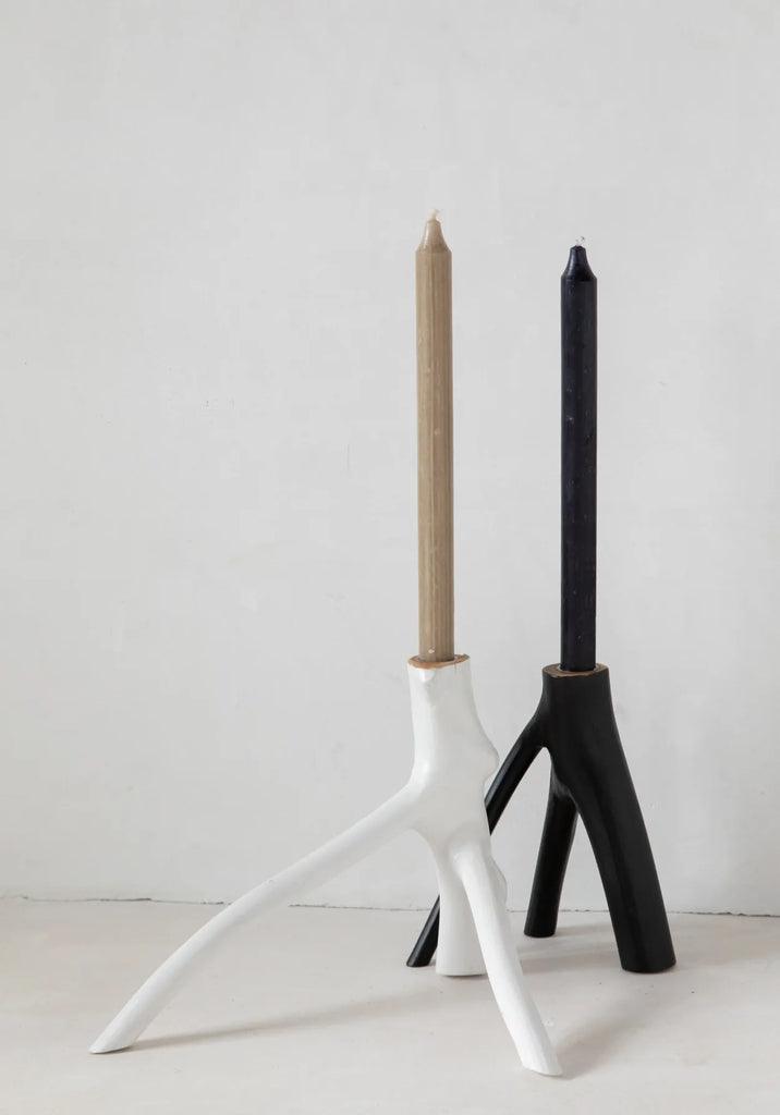 The Triple Twig Candle Holder Black , Kandelaar , Bazar Bizar , livinglovely.nl