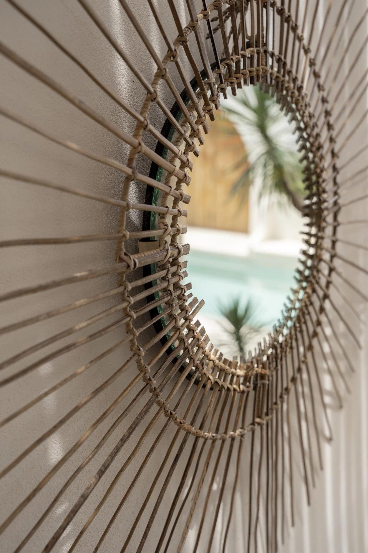 The Tropical Mirror - Natural - L , Spiegel , Bazar Bizar , livinglovely.nl