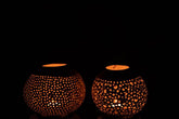 Theelichthouder Kokosnoot Gaatjes Naturel Set van 2 - Theelichthouder - J-Line - livinglovely.nl
