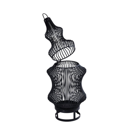 Tobin Lantaarn - 23x23x60 cm - Ijzer - Zwart PTMD - Lantaarn - PTMD - livinglovely.nl