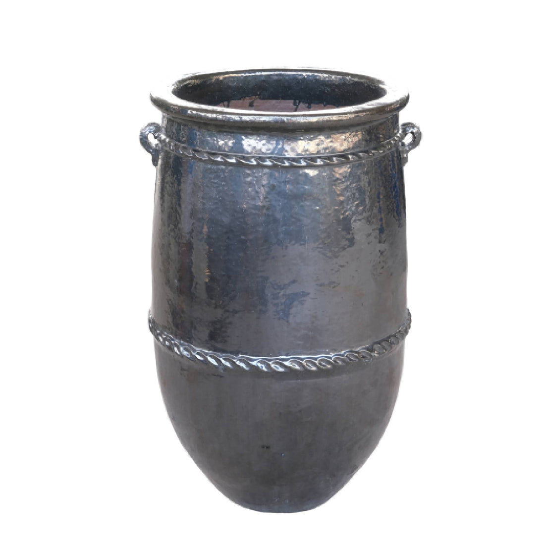 Tony Green Big Ceramic Jar Pot Round High PTMD - Pot - PTMD - livinglovely.nl