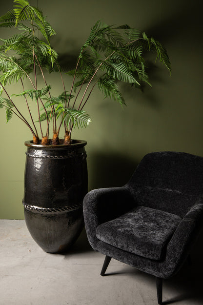 Tony Green Big Ceramic Jar Pot Round High PTMD - Pot - PTMD - livinglovely.nl