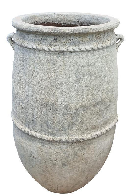 Tony Grey Big Ceramic Jar Pot Round PTMD , Vaas/pot/kruik , PTMD , livinglovely.nl