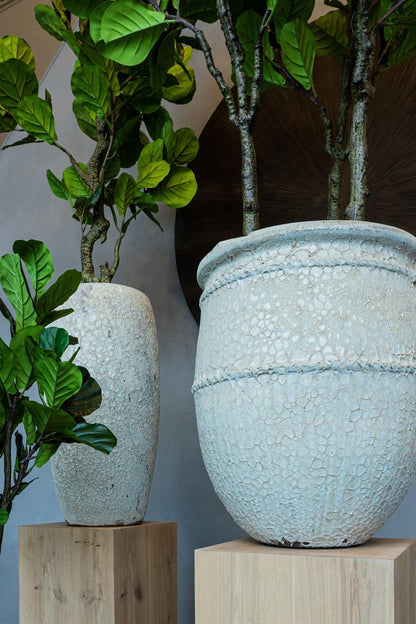 Tony XXL Plantenpot Grijs Hoog PTMD - Pot - PTMD - livinglovely.nl