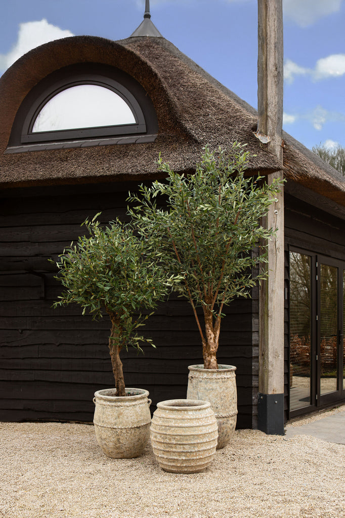 Tony XXL Plantenpot Grijs Hoog PTMD - Pot - PTMD - livinglovely.nl