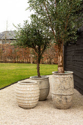 Tony XXL Plantenpot Grijs Hoog PTMD - Pot - PTMD - livinglovely.nl