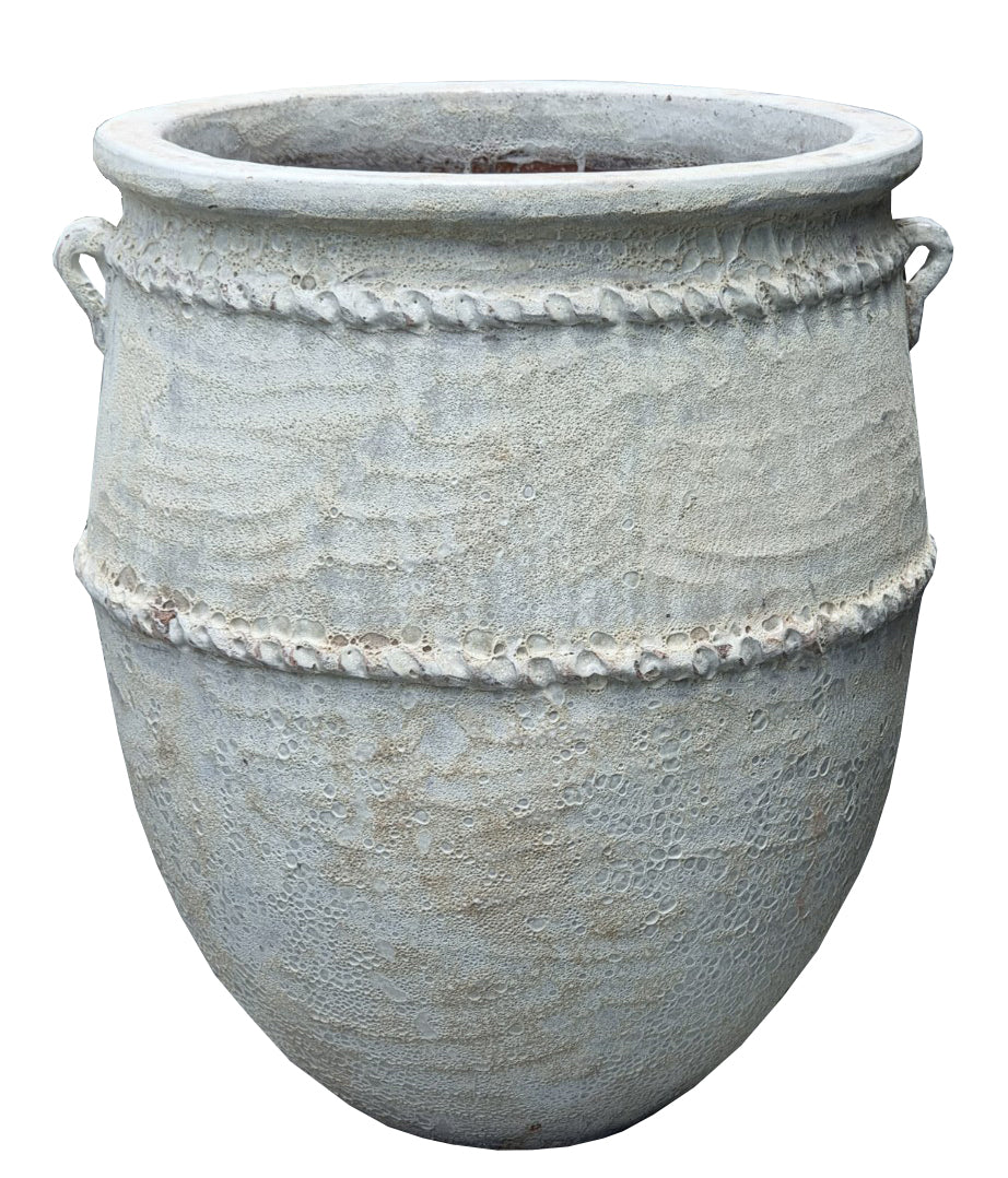 Tony XXL Plantenpot Grijs Laag PTMD - Pot - PTMD - livinglovely.nl