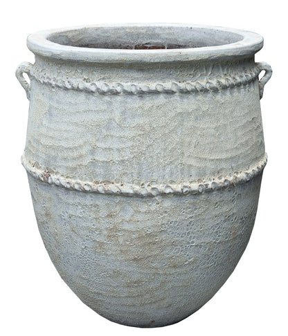 Tony XXL Plantenpot Grijs Laag PTMD - Pot - PTMD - livinglovely.nl