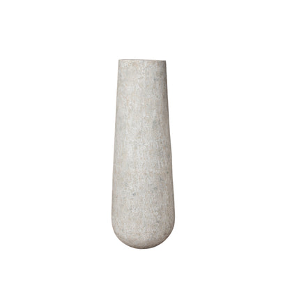 Toshiba White Round High GRC Pot L 50x50x150cm PTMD - Pot - PTMD - livinglovely.nl