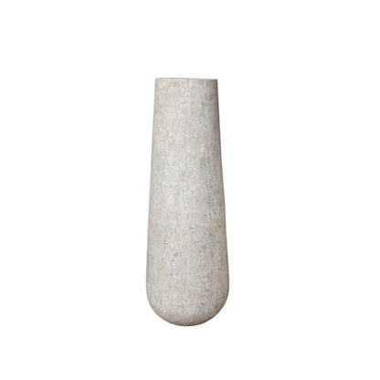 Toshiba White Round High GRC Pot L 50x50x150cm PTMD - Pot - PTMD - livinglovely.nl