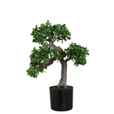 Tree Green Banyan Tree In Black Pot van PTMD, kunstbanyanboom van 80cm in zwarte pot