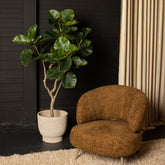Tree Green Ficus Tree In Pot S 94x75x122cm PTMD - Kunstplant - PTMD - livinglovely.nl