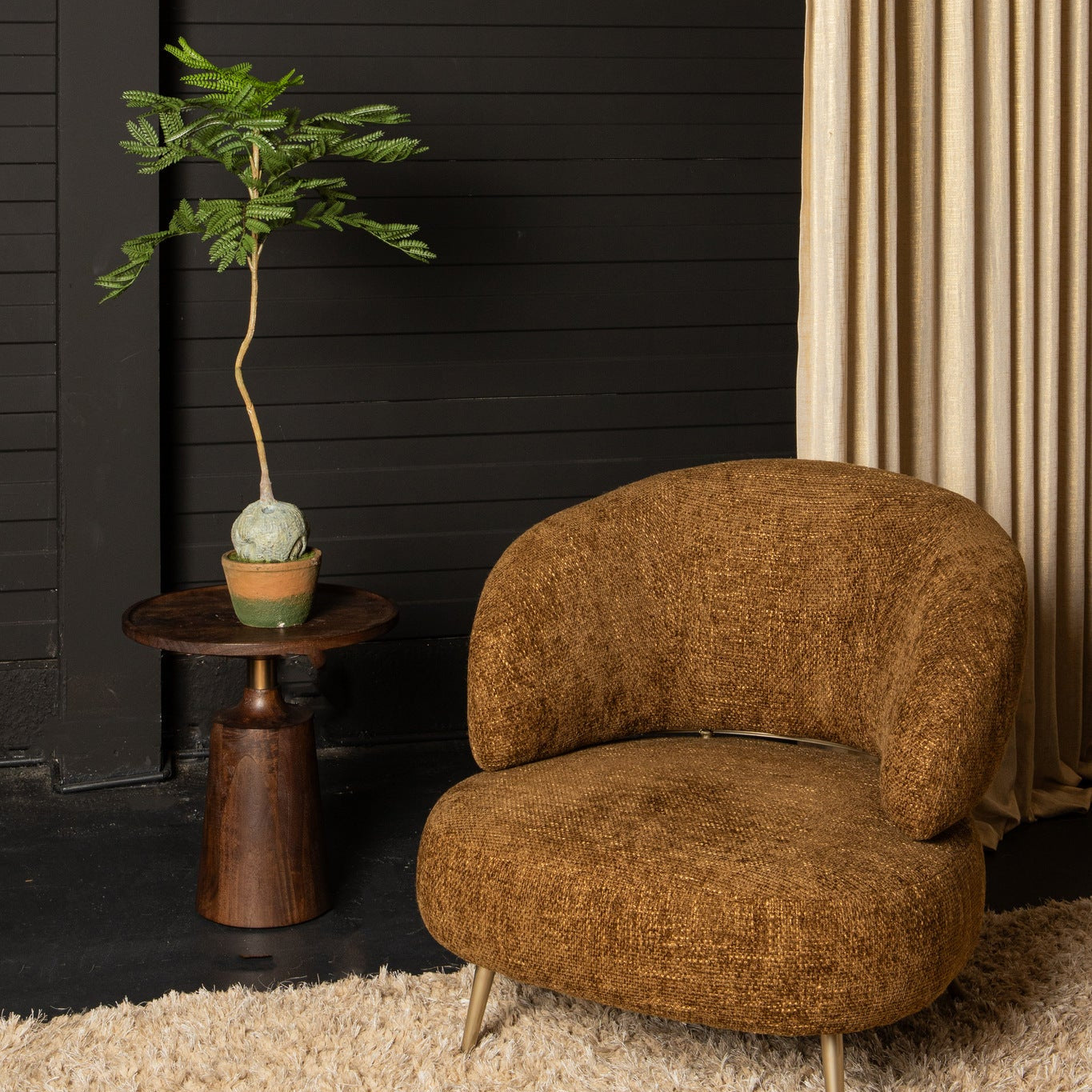 Tree Green Jacaranda Tree In Pot 43x45x99cm PTMD - Kunstplant - PTMD - livinglovely.nl