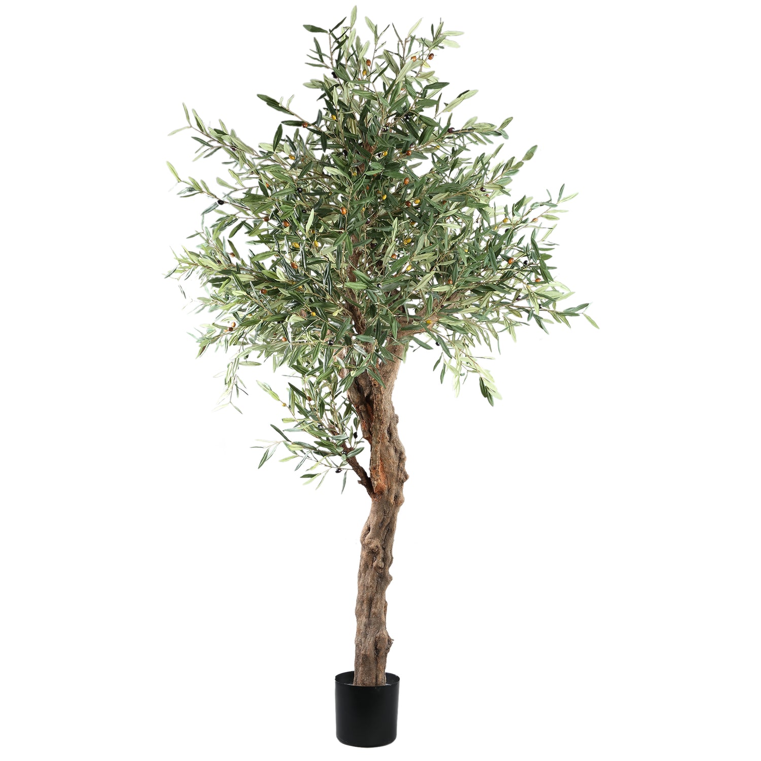 Tree Green Olive Tree In Pot 120x120x210cm PTMD - Kunstplant - PTMD - livinglovely.nl