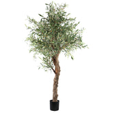 Tree Green Olive Tree In Pot 120x120x210cm PTMD - Kunstplant - PTMD - livinglovely.nl