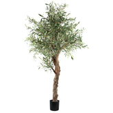 Tree Green Olive Tree In Pot 120x120x210cm PTMD - Kunstplant - PTMD - livinglovely.nl