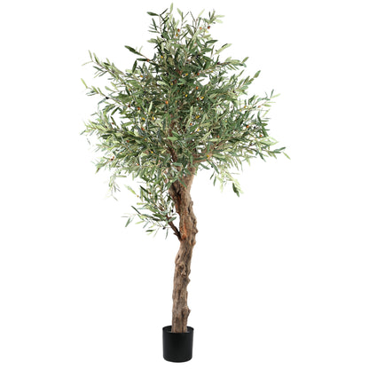 Tree Green Olive Tree In Pot 120x120x210cm PTMD - Kunstplant - PTMD - livinglovely.nl