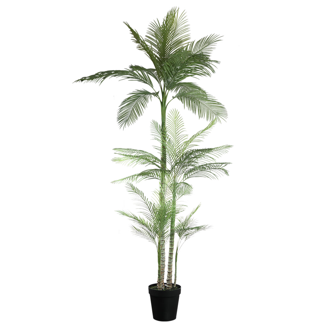 Tree Green Palm Tree In Black Pot 160x160.x248cm PTMD - Kunstplant - PTMD - livinglovely.nl