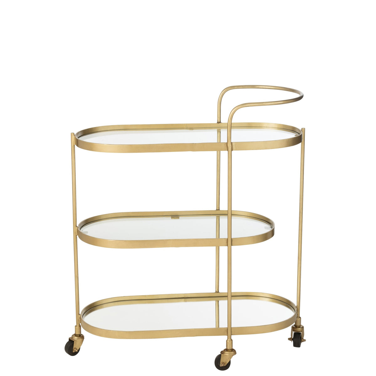 Trolley Ovaal Metaal/Spiegel Goud J-Line