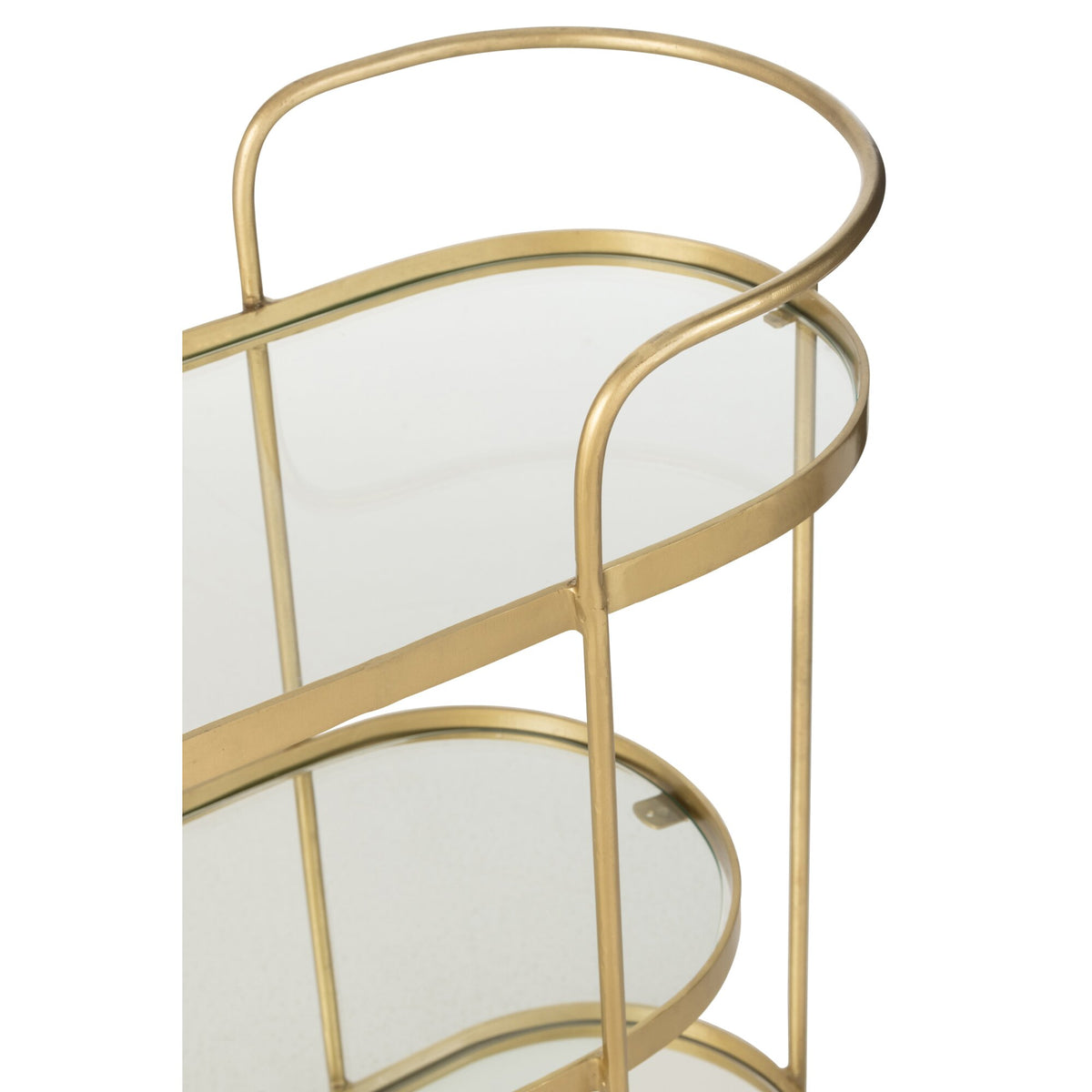 Trolley Ovaal Metaal/Spiegel Goud J-Line
