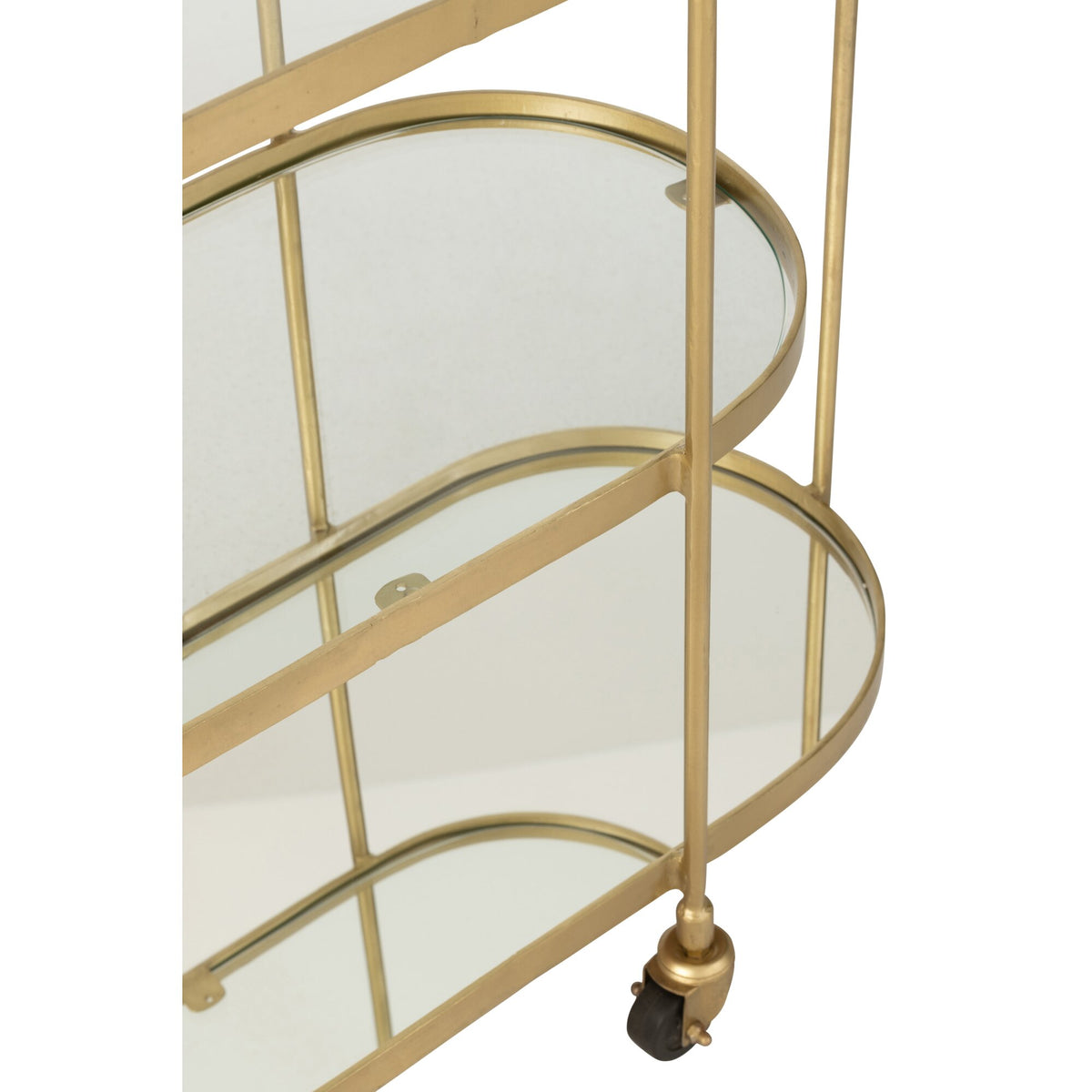 Trolley Ovaal Metaal/Spiegel Goud J-Line