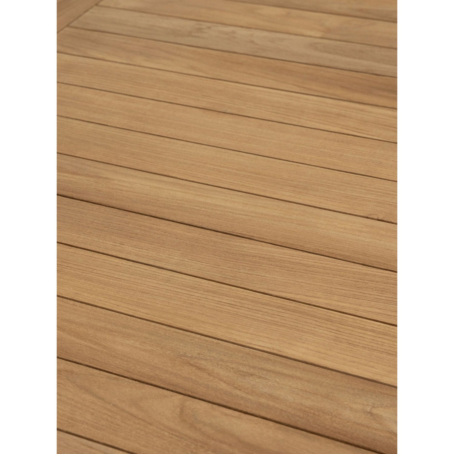 Teakhouten tafelblad van de Tuintafel Amaro Outdoor van DTP Home met zichtbare nerf
