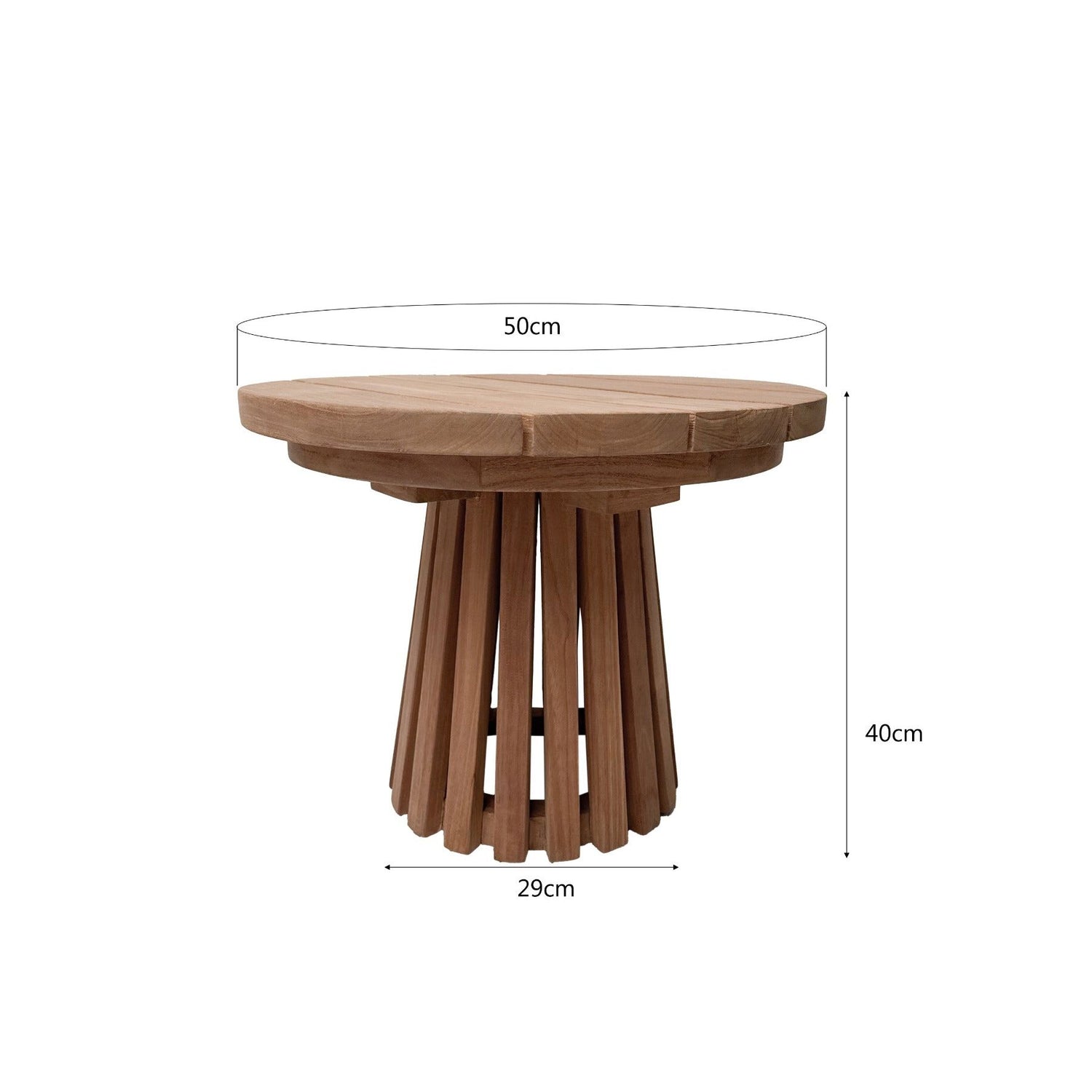 Afmetingen Tuintafel Cindo Ø50cm: Ø50cm x H40cm