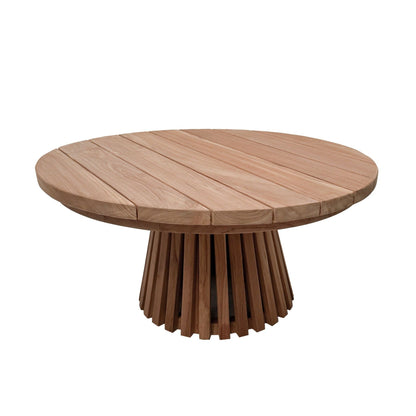 Tuintafel Cindo Ø80cm van opzij gezien