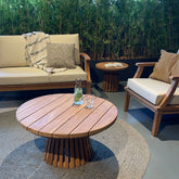 Tuintafel Cindo Ø80cm op een terras