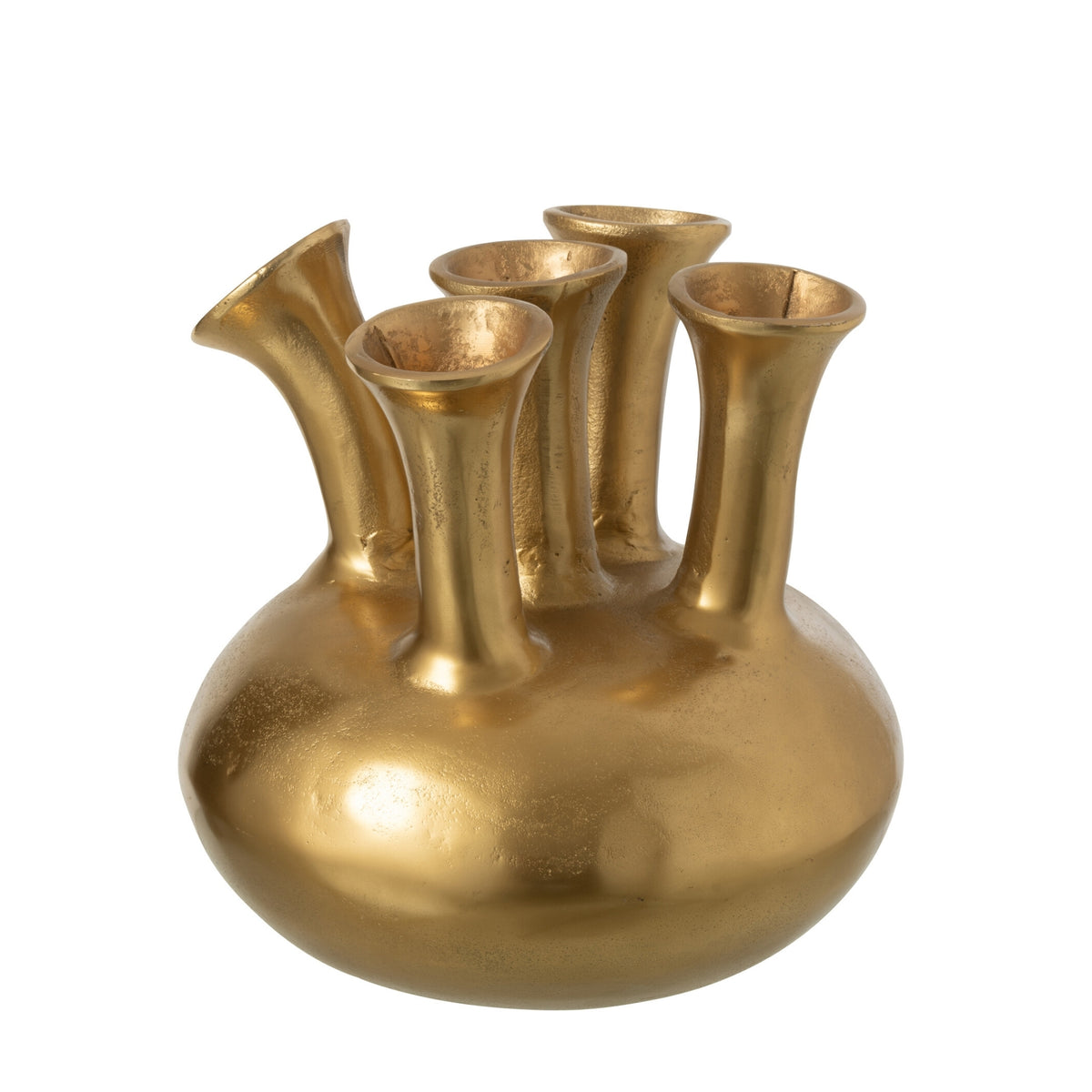Tulpenvaas Aluminium Goud J-Line - Vaas - J-Line - livinglovely.nl