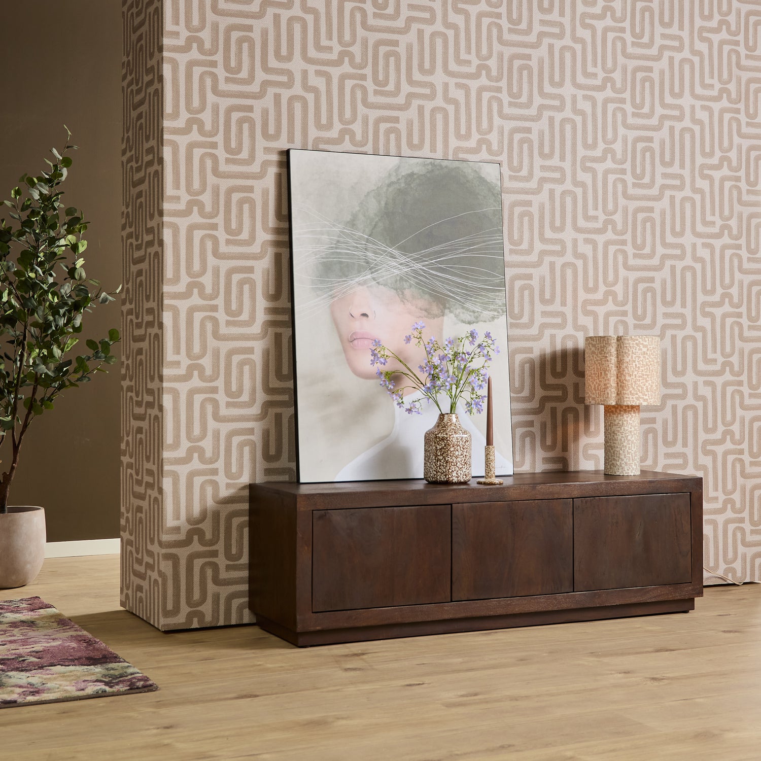 TV-meubel Brussel Bruin 150cm van Starfurn met tijdloos minimalistisch ontwerp