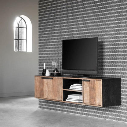 TV-meubel Cosmo Hangend Medium van DTP Home, detail van de metalen handgreep
