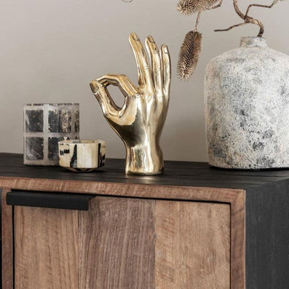 TV-meubel Cosmo No.2 Medium van DTP Home, detail van de metalen handgreep