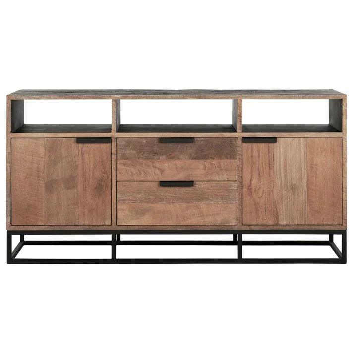 TV-meubel Cosmo No.3 200cm van DTP Home, close-up van het gerecyclede teakhout
