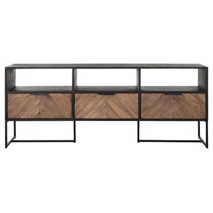 TV-meubel Criss Cross 150cm van DTP Home met visgraatpatroon op de ladefronten