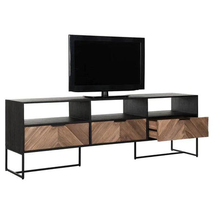 TV-meubel Criss Cross 180cm van DTP Home, geopende lade van dichtbij
