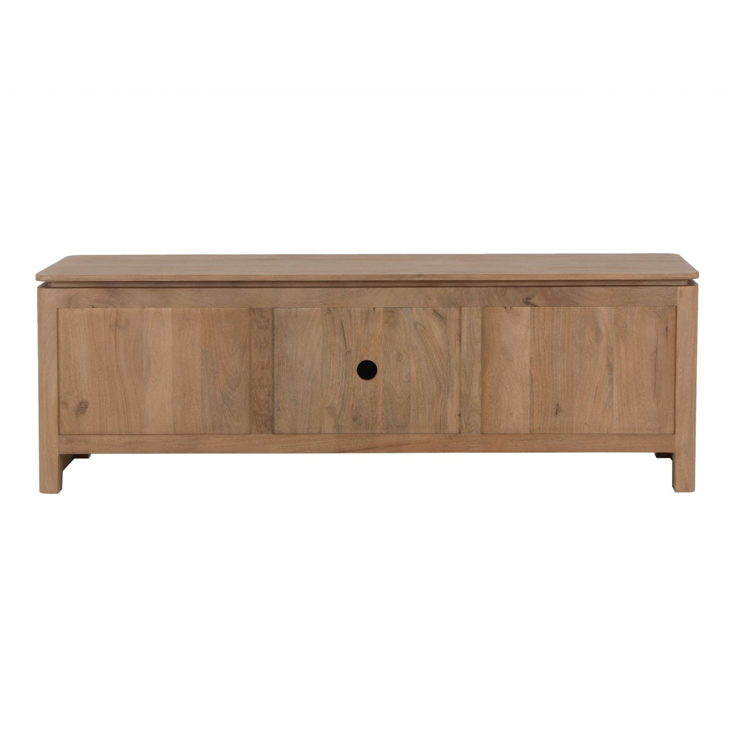 TV-meubel Dallas Mangohout Naturel 165cm van Starfurn met drie deuren