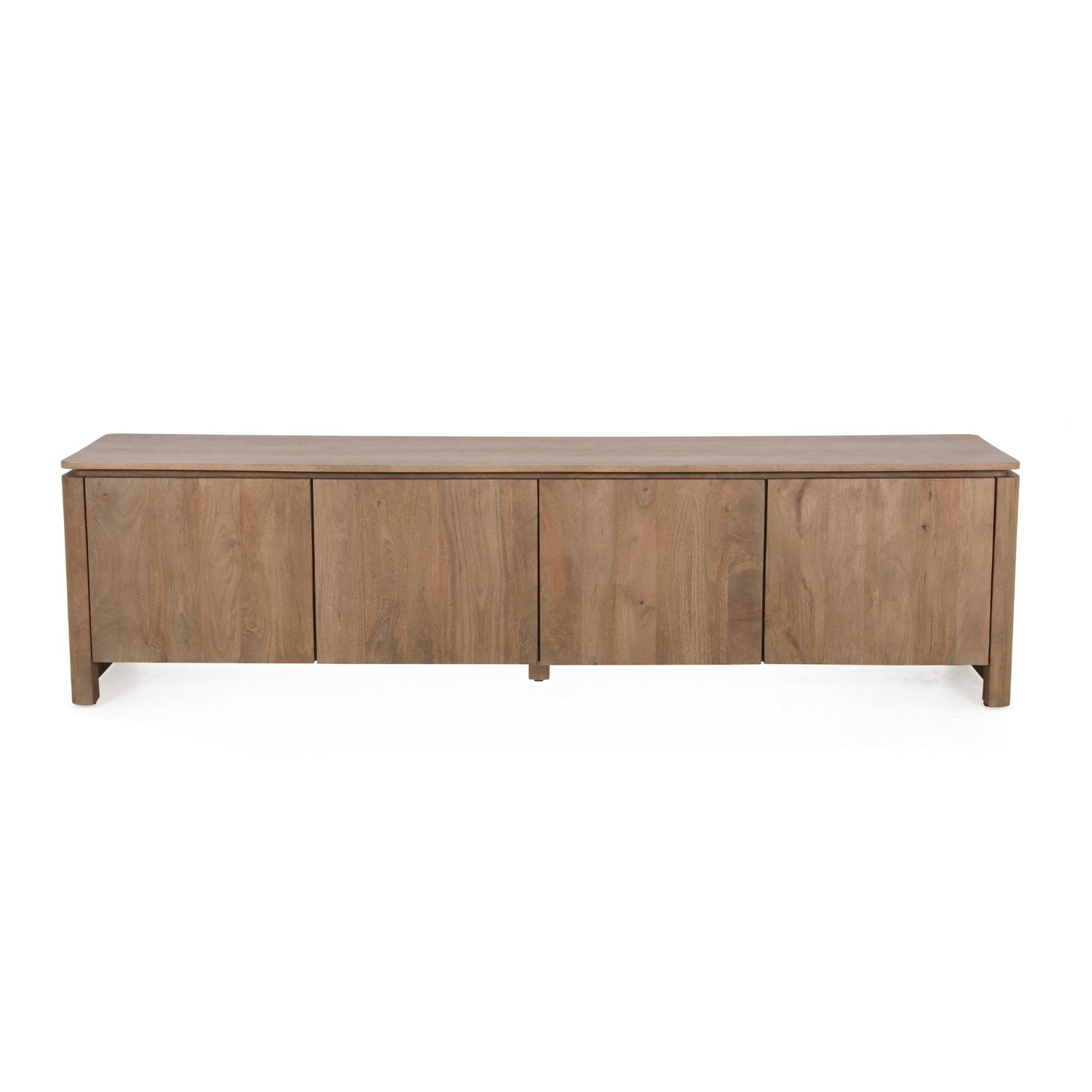 TV-meubel Dallas van Starfurn in naturel mangohout, 210 cm breed en 55 cm hoog