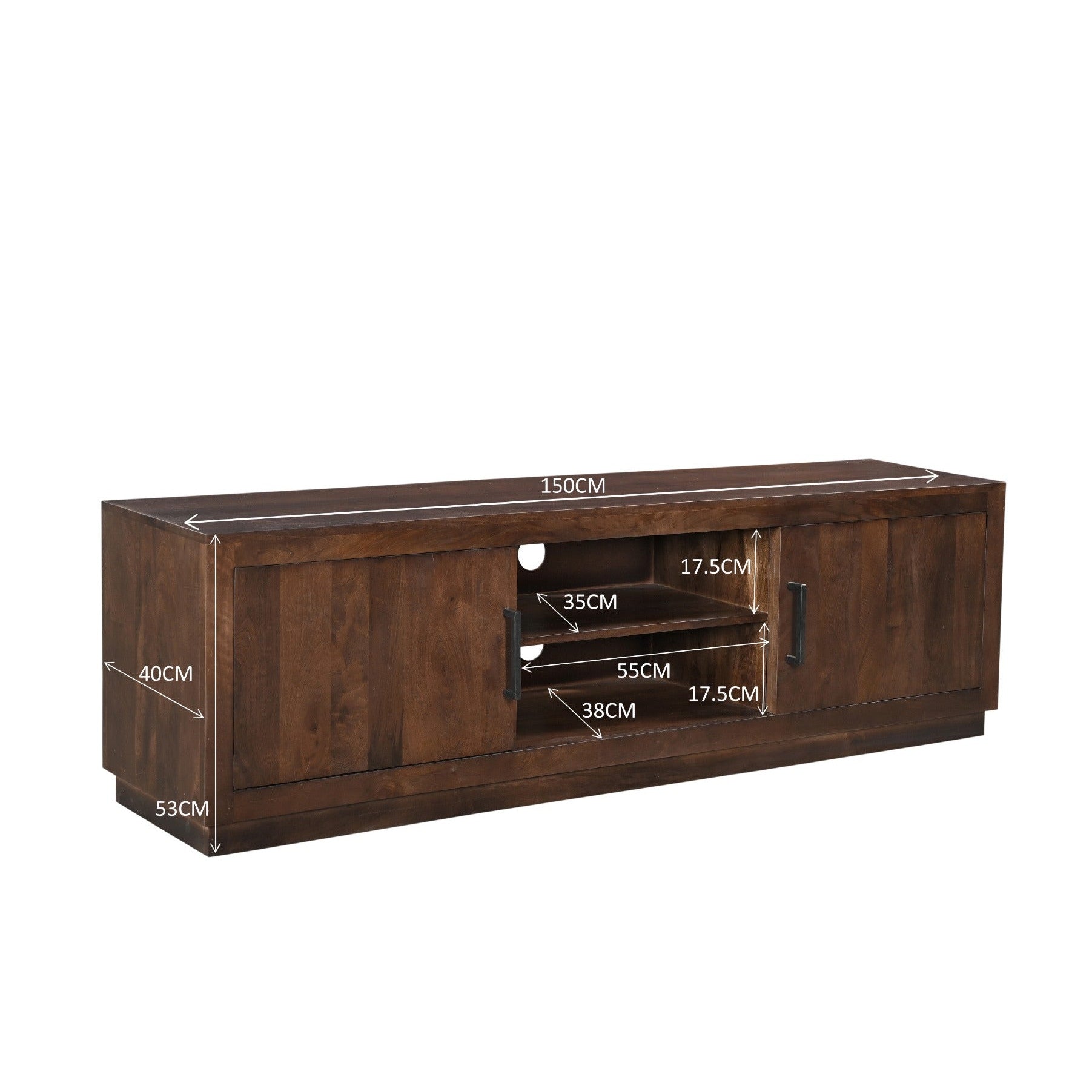 Jaxx tv-meubel van Livingfurn in Chestnut, 150cm breed
