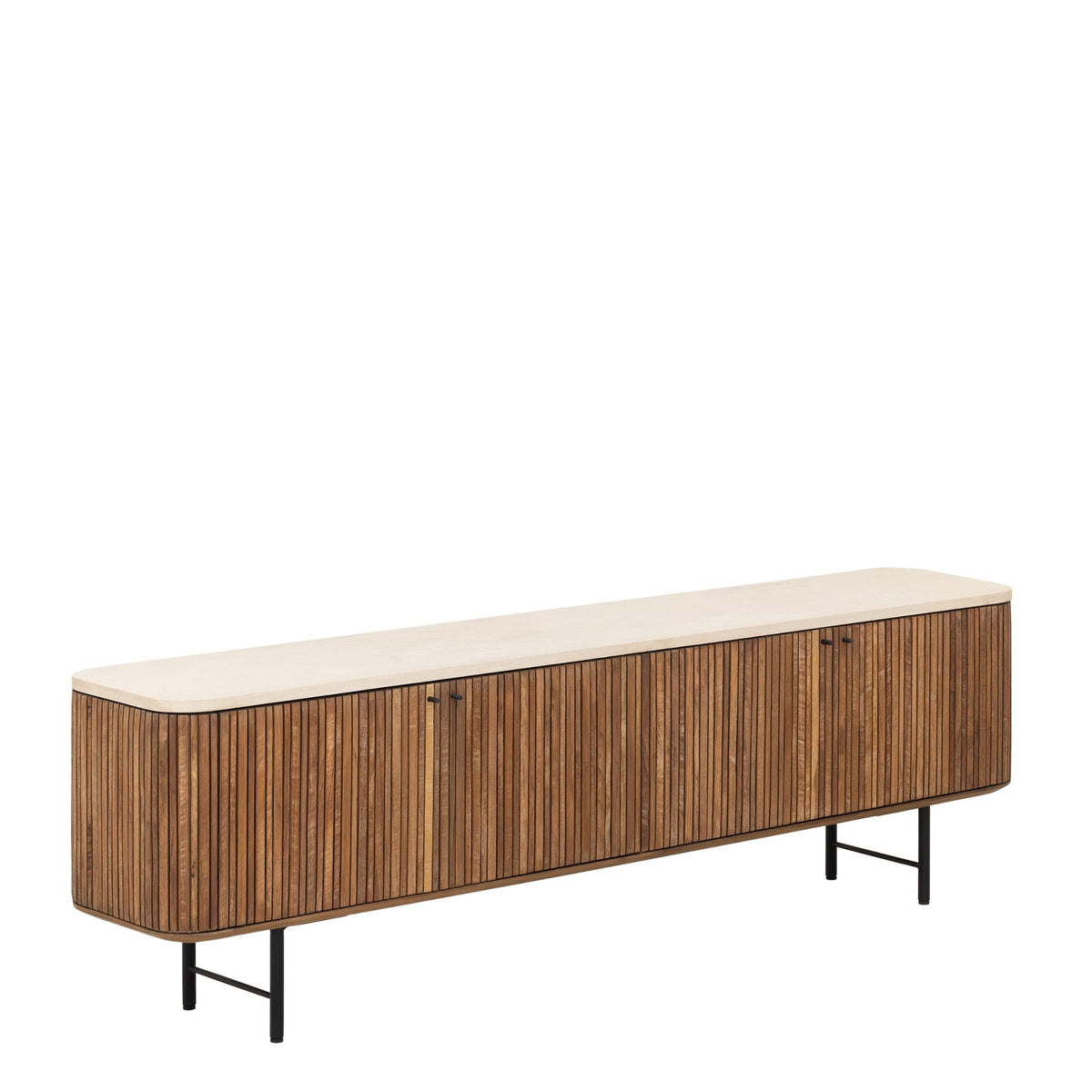 TV-meubel Lagoon staand 140cm van DTP Home in teakhout met mortex blad