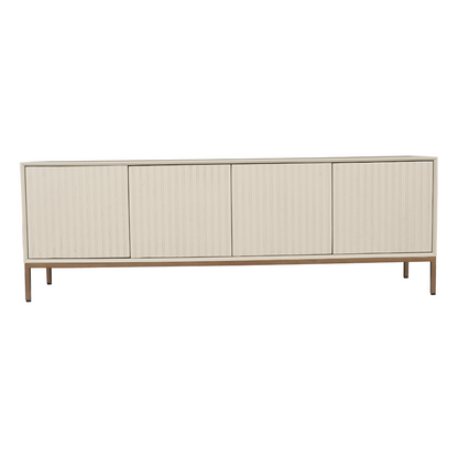 Tv meubel Madison Zand, 45 cm diep en 55 cm hoog, met slank metalen onderstel