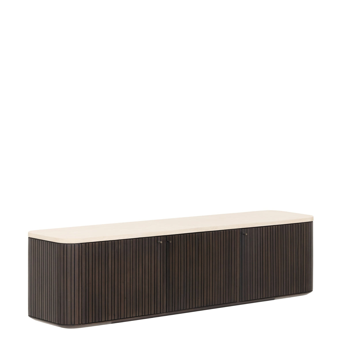 Hangend TV-meubel Maroon 140cm van DTP Home in mahoniehout met mortex blad