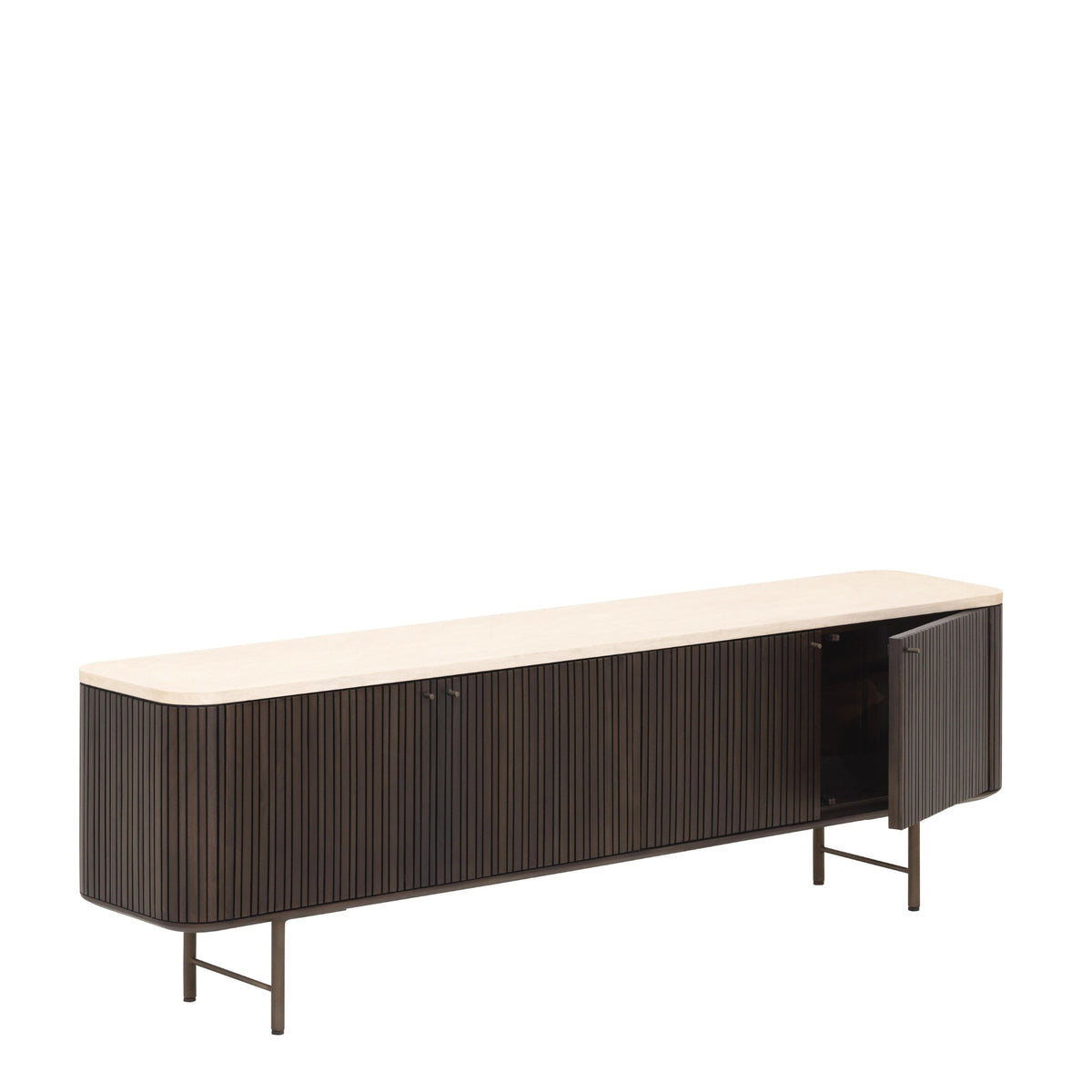 Licht mortex bovenblad van het TV-meubel Maroon 140cm