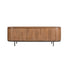 TV-meubel Noor van Livingfurn in mangohout Pecan, 170 cm breed met lattenfront