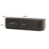 Afmetingen TV-meubel Novero 180cm: L180cm x B40cm x H45cm