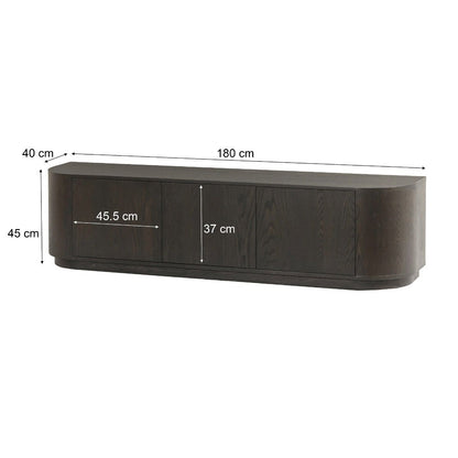 Afmetingen TV-meubel Novero 180cm: L180cm x B40cm x H45cm