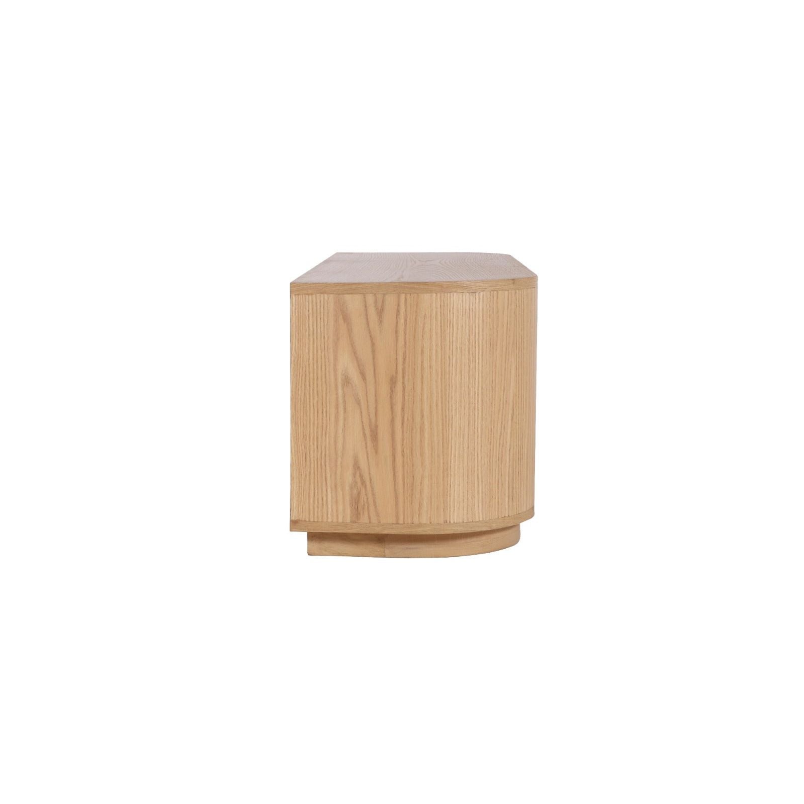TV-meubel Novero naturel 140cm zijaanzicht