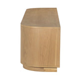 TV-meubel Novero naturel 180cm zijaanzicht