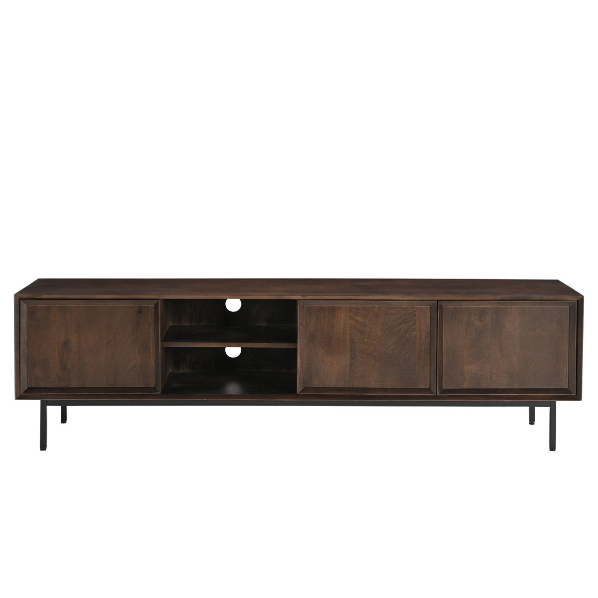 TV-meubel Ravenstein 180cm in chestnut mangohout, L180cm x B40cm x H50cm