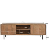 TV-meubel Ravenstein Pecan 150cm van massief mangohout